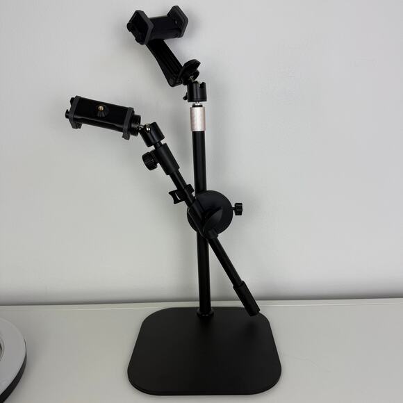 NEW Mobile Phone Holder Telescopic Overhead Live Streaming Filming Light Stand - Picture 2 of 3